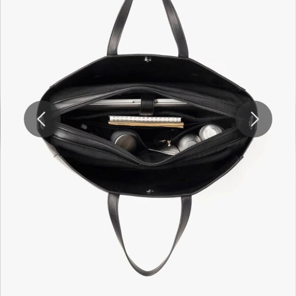 Calpak Haven 16" Laptop Tote Bag with Strap in Black - Picture 7 of 8